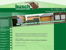 Tablet Screenshot of busch-tore.de